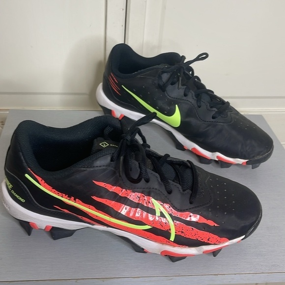 Nike Alpha Huarache 4 Keystone GS Crimson Sz 6Y Baseball Cleats - Picture 2 of 8